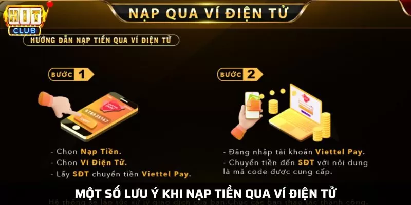 Một vài lưu ý nhỏ khi thực hiện quy trình nạp