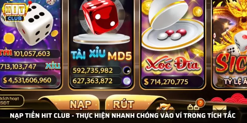 Hướng dẫn nạp tiền Hit Club